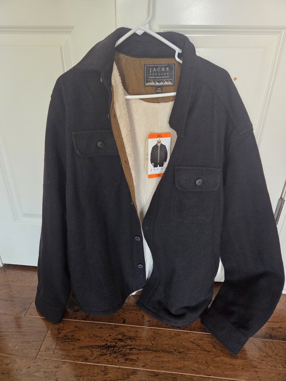 Black Sherpa-Lined Men’s Jacket